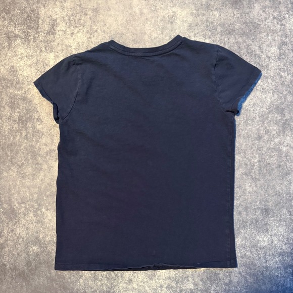 Polo Ralph Lauren Womens Navy Blue Graphic Baby T-Shirt Logo Crew Neck S Small - Picture 3 of 6
